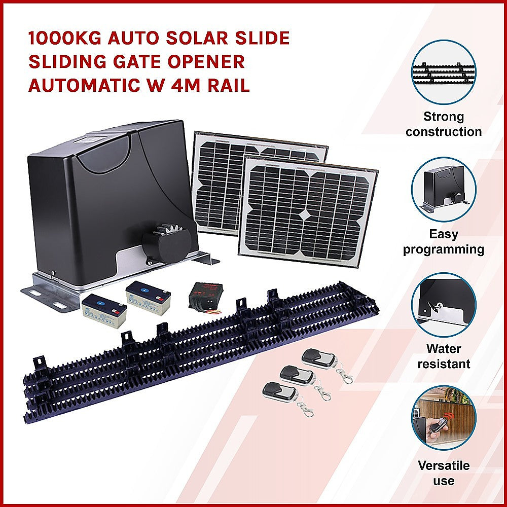 lockmaster Auto solar slide gate opener tytenenergy.com