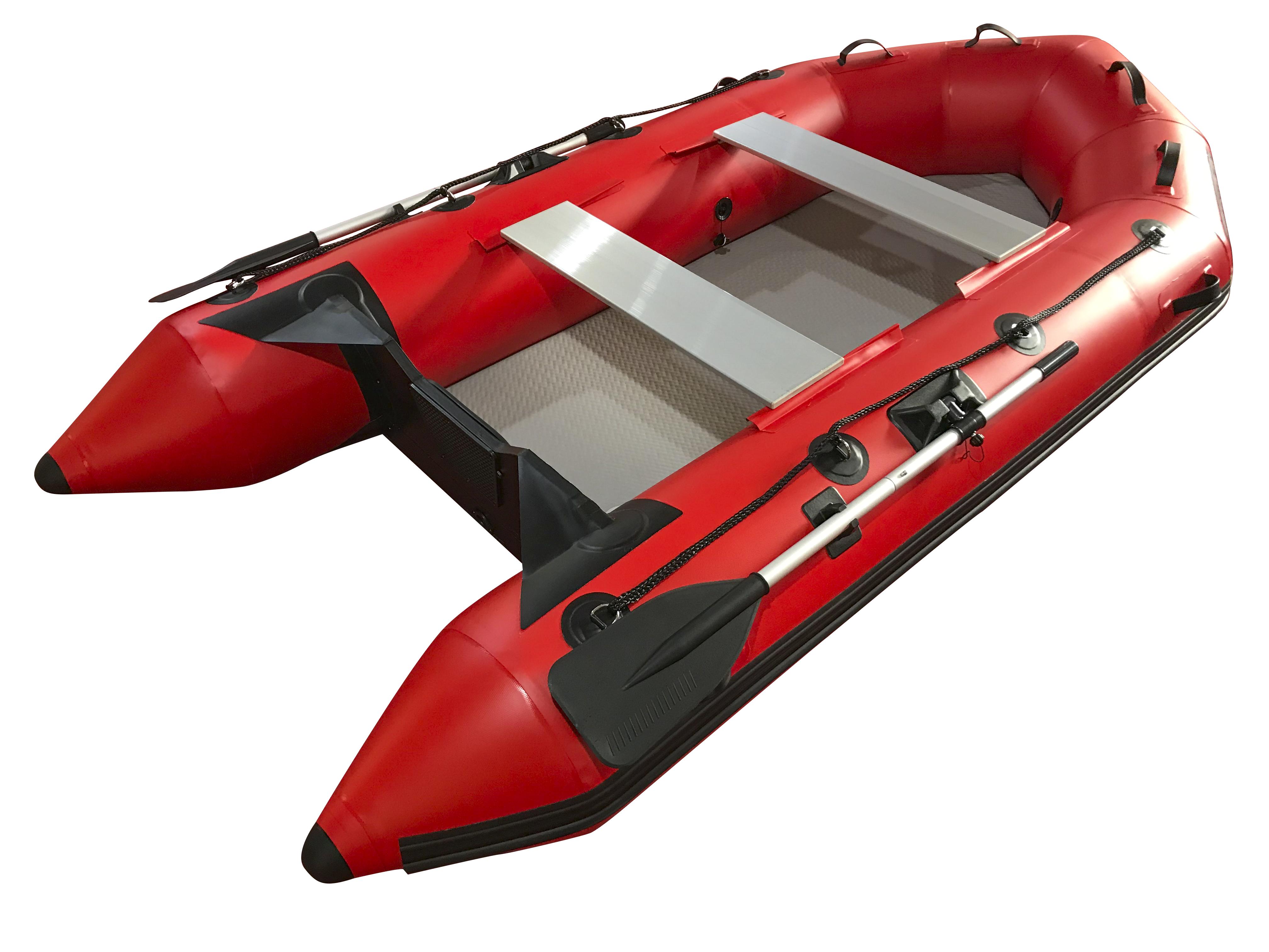 Red inflatable dingy or tender vessel 5 person